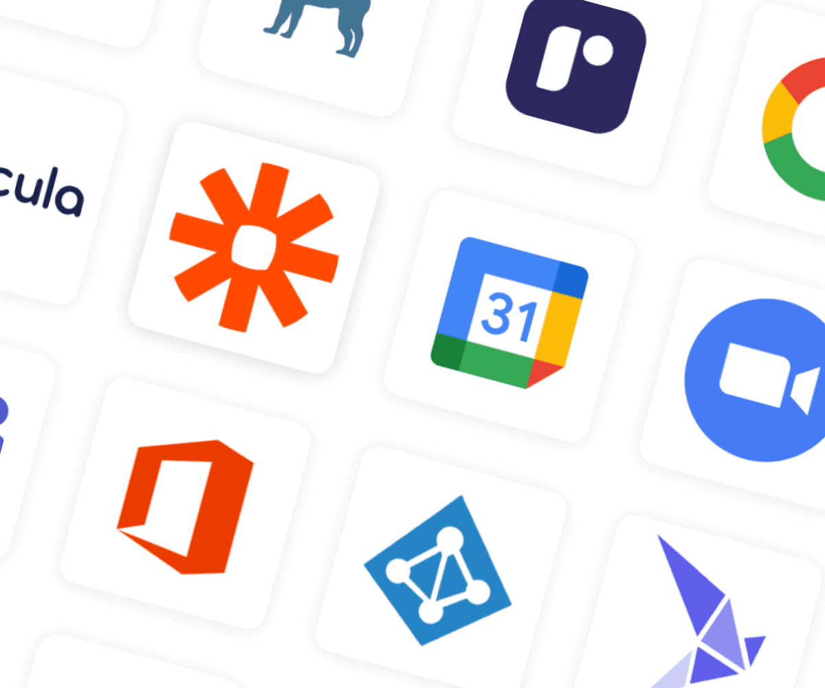 Logos der verschiedenen Integrationen in einem Raster angeordnet